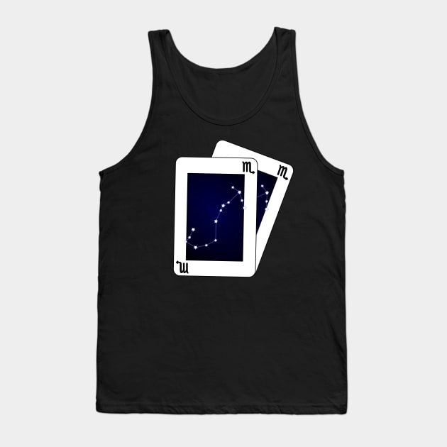 Scorpio Zodiac Sign Card Tank Top by EddyBispo